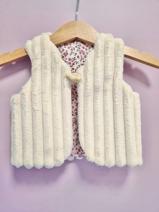 Gilet sans manches beige