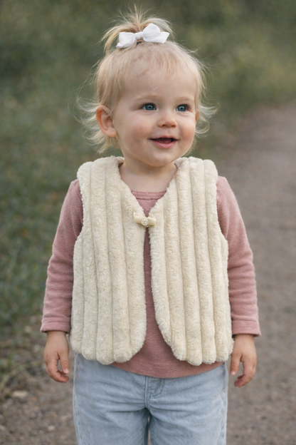 Gilet sans manches beige