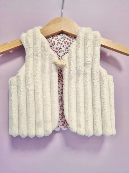 Gilet sans manches beige