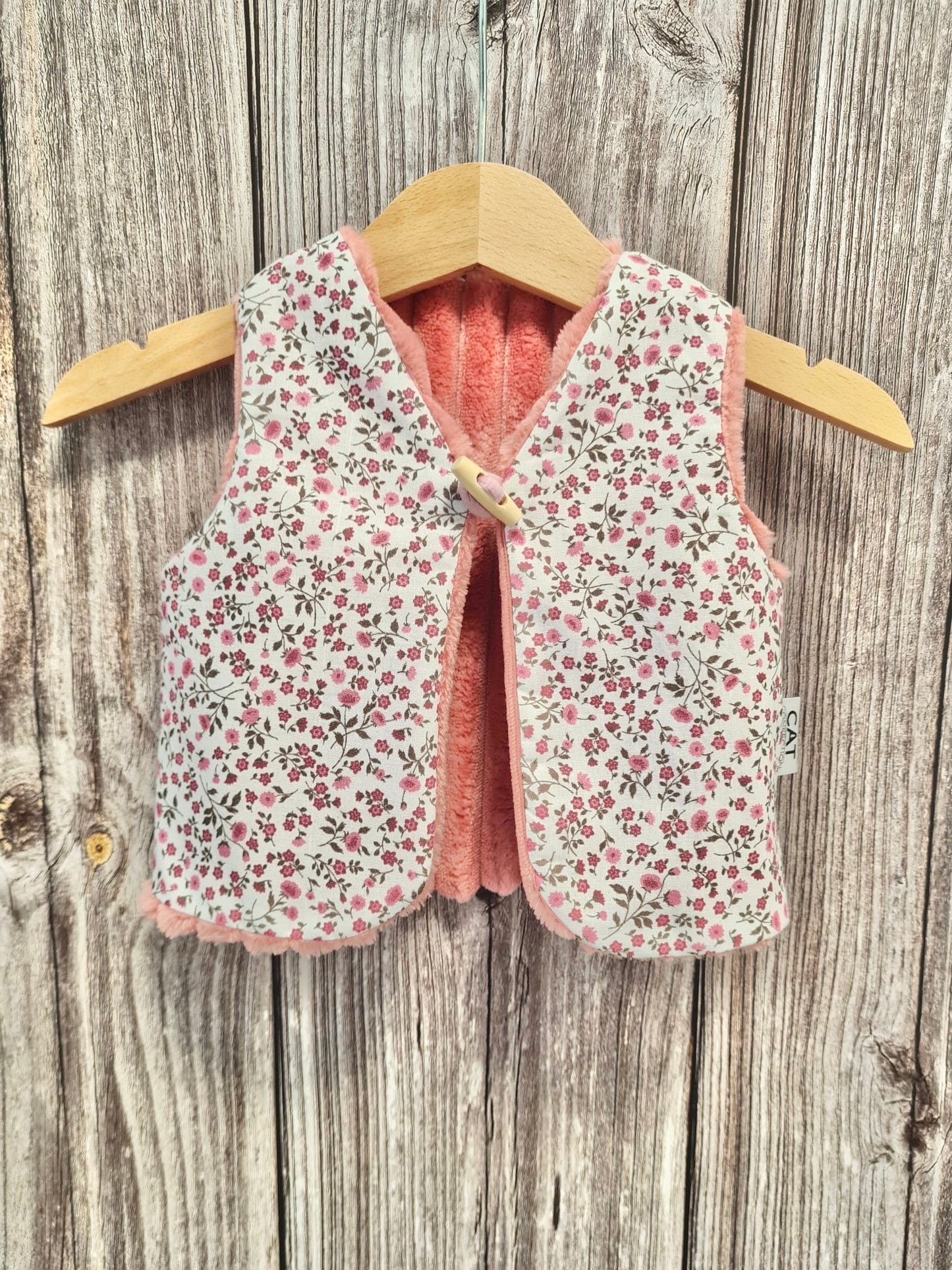 Gilet sans manches rose